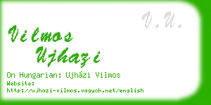 vilmos ujhazi business card
