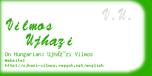 vilmos ujhazi business card